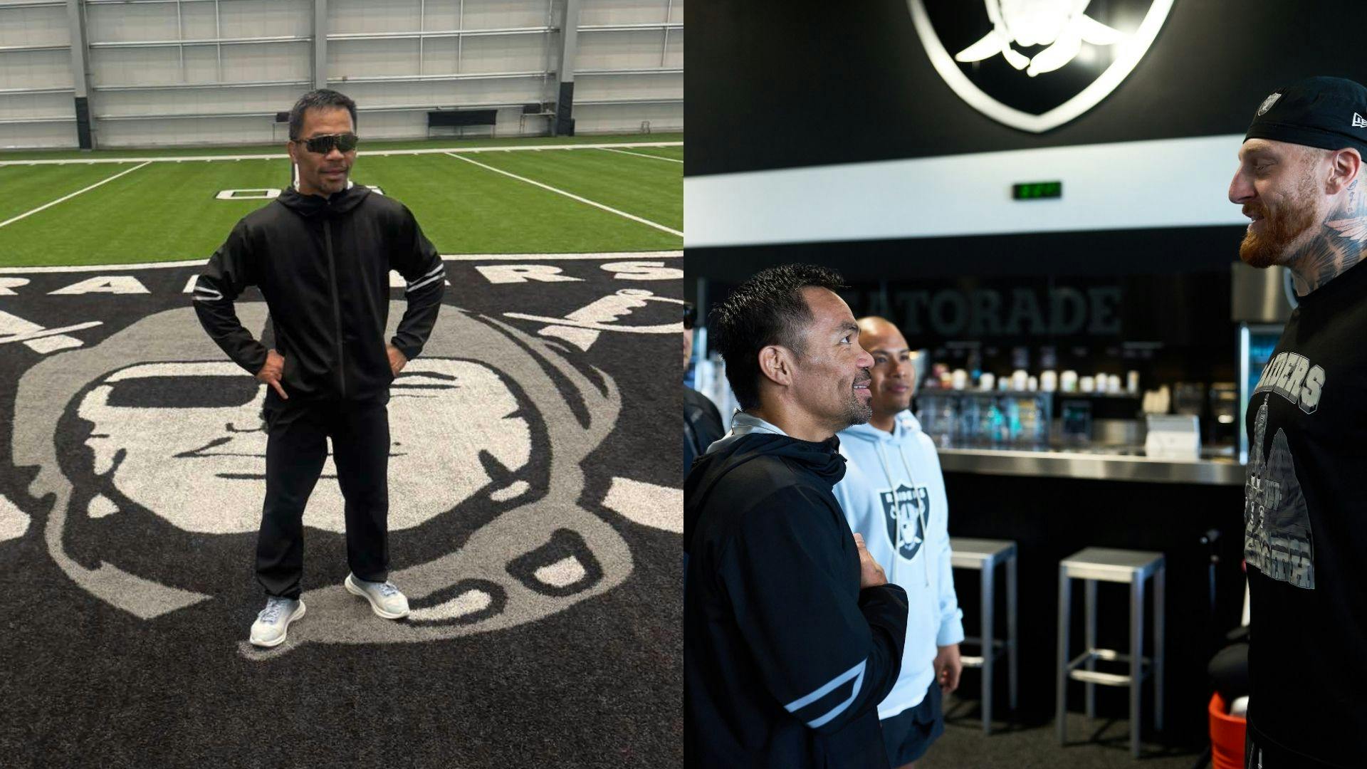 Manny Pacquiao relishes training inside Las Vegas Raiders headquarters 